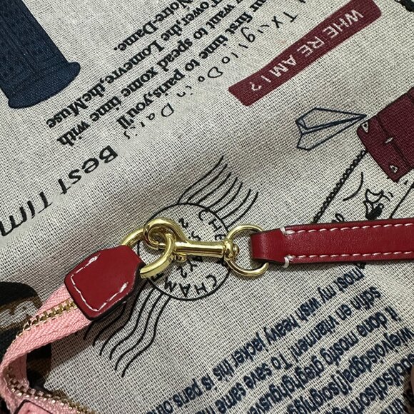 Nolita Pink Cherry Print Pebbled Leather Tote - Picture 5 of 6